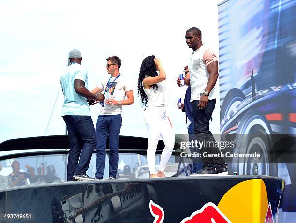 Michael Carrick, Reggie Bush, Lilit Avagyan, Benedict Cumberbatch and Disclosure prepare to watch street trials rider Danny MacAskill front flip off...