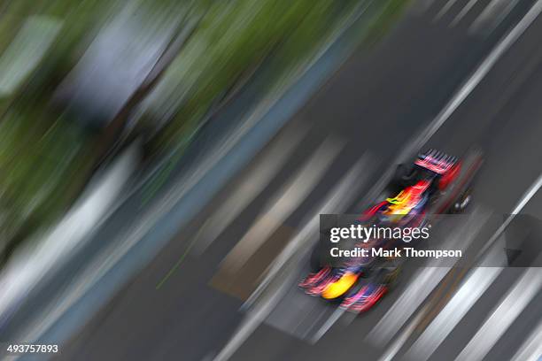 Daniel Ricciardo of Australia and Infiniti Red Bull Racing drives during the Monaco Formula One Grand Prix at Circuit de Monaco on May 25, 2014 in...