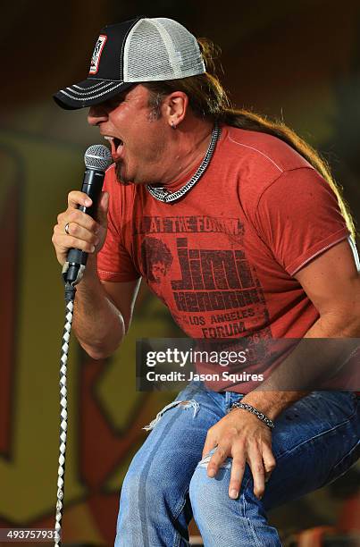 Musician Jesse James Dupree of Jackyl performs during Rocklahoma on May 24, 2014 in Pryor, Oklahoma.