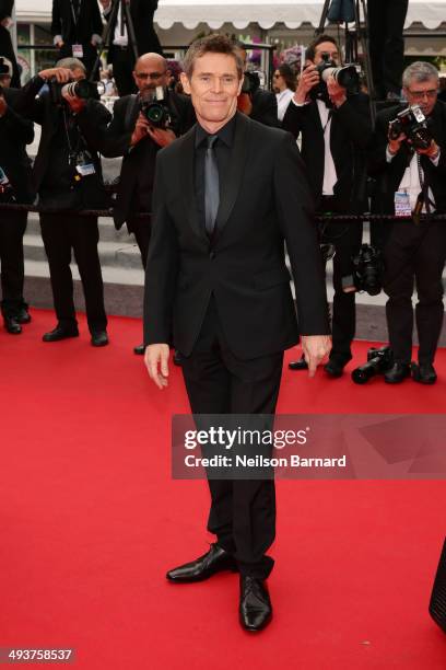 Jury member Willem Dafoe attends the red carpet for the Palme D'Or winners at the 67th Annual Cannes Film Festival on May 25, 2014 in Cannes, France.