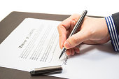 Signing a waiver of liability form
