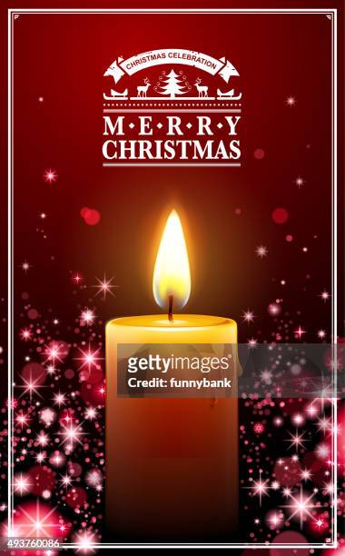 christmas candle - paraffin stock illustrations