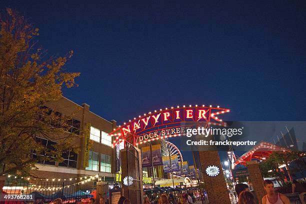 chicago navy pier-park - navy pier stock-fotos und bilder