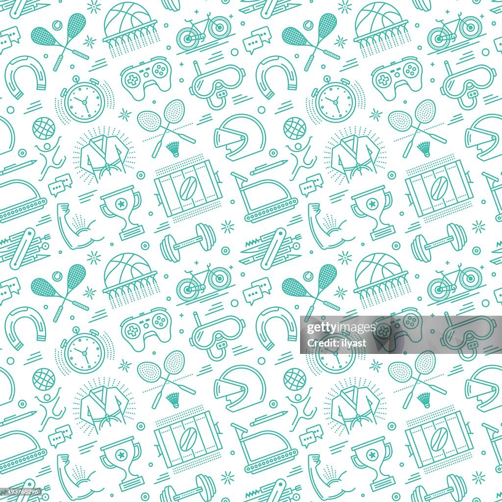 Seamless Sports Pattern