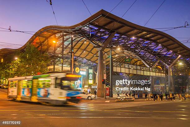 southern cross station - south melbourne stock pictures, royalty-free photos & images