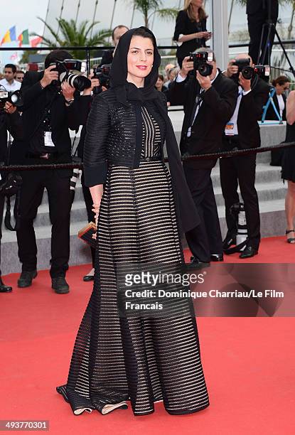Jury Member Leila Hatami attends the red carpet for the Palme D'Or winners at the 67th Annual Cannes Film Festival on May 25, 2014 in Cannes France.