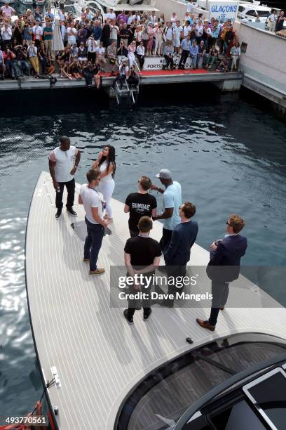 Michael Carrick, Reggie Bush, Lilit Avagyan, Benedict Cumberbatch and Disclosure watch Danny MacAskill front flip off of the Red Bull Energy Station...