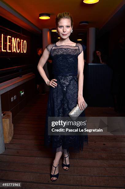 Actress Nora Von Waldstatten attends the dinner party of "Clouds of Sils Maria" at the Silencio restaurant during the 67th Annual Cannes Film...