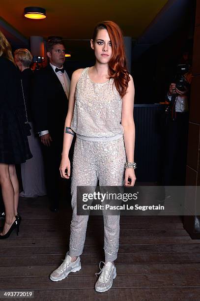 Actress Kristen Stewart attends the dinner party of "Clouds of Sils Maria" at the Silencio restaurant during the 67th Annual Cannes Film Festival on...