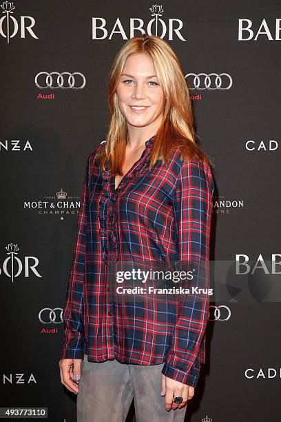 Alina Merkau attends the BABOR Opening Cocktail on October 22, 2015 in Berlin, Germany.