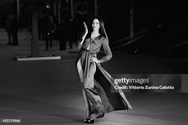 Zaina Dridi attends a red carpet for 'Carol' during the 10th Rome Film Fest on October 22, 2015 in Rome, Italy.