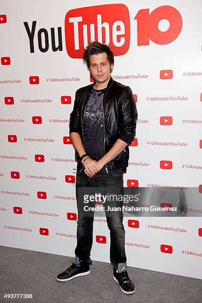 El Rubius attends YouTube 10th Anniversary Gala at Giner de los Rios Foundation on October 22, 2015 in Madrid, Spain.
