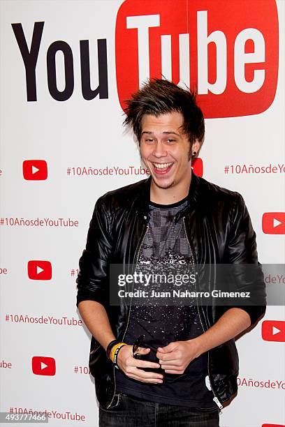 El Rubius attends YouTube 10th Anniversary Gala at Giner de los Rios Foundation on October 22, 2015 in Madrid, Spain.