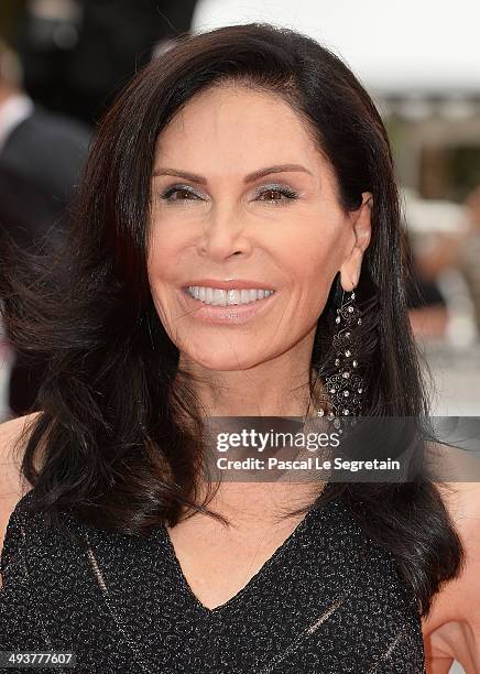 Mouna Ayoub attends the red carpet for the Palme D'Or winners at the 67th Annual Cannes Film Festival on May 25, 2014 in Cannes, France.