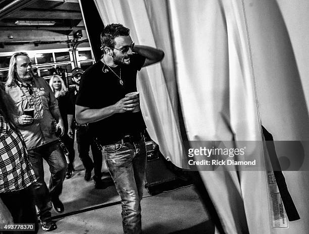 Eric Church readies to perform during Eric Church: Day In The Life Images - "Load in to Load out" Eric Church opens the NEW Ascend Amphitheater at on...