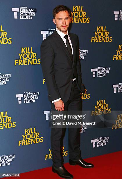 Nicholas Hoult attends the UK Premiere of "Kill Your Friends" at the Picturehouse Central on October 22, 2015 in London, England.
