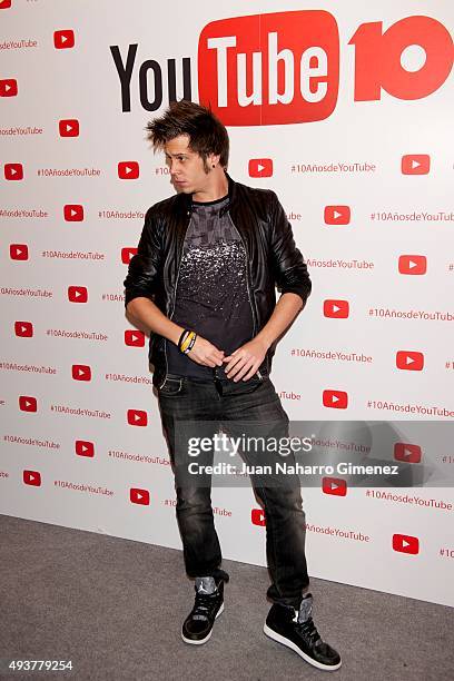 Youtuber El Rubius attends YouTube 10th Anniversary Gala at Giner de los Rios Foundation on October 22, 2015 in Madrid, Spain.