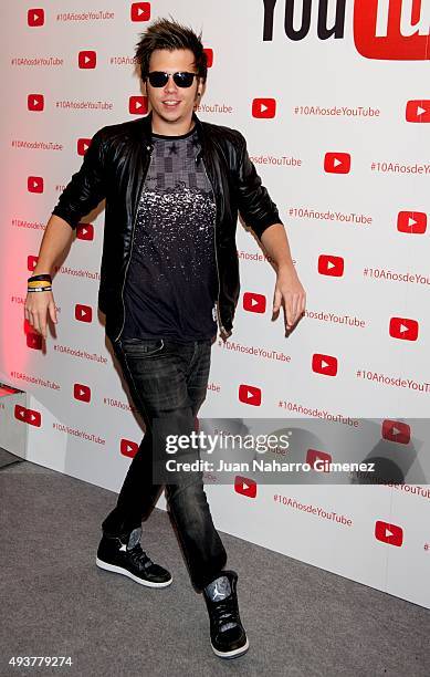 Youtuber El Rubius attends YouTube 10th Anniversary Gala at Giner de los Rios Foundation on October 22, 2015 in Madrid, Spain.