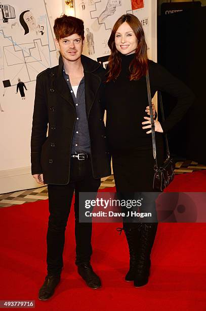 Richard Jones and Sophie Ellis Bextor attend the UK Premiere of "Kill Your Friends" at Picturehouse Central on October 22, 2015 in London, England.