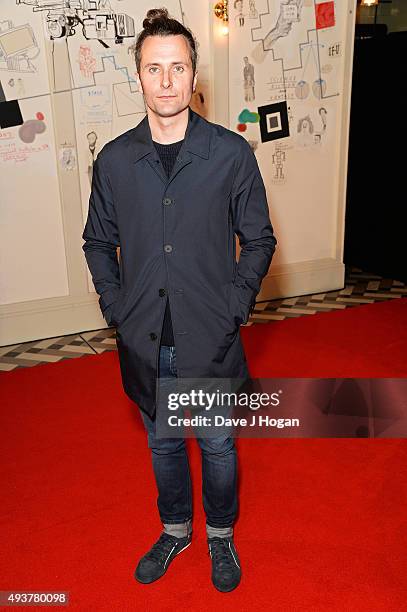 Edward Hogg attends the UK Premiere of "Kill Your Friends" at Picturehouse Central on October 22, 2015 in London, England.