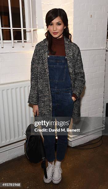 Gemma Chan attends Whistles Men 1st birthday celebrations at Protein Galleries on October 22, 2015 in London, England.