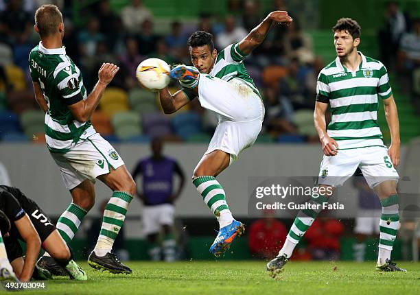 Sporting CP's forward Matheus Pereira in action during the UEFA Europa League match between Sporting CP and KF Skenderbeu at Estadio Jose de Alvalade...