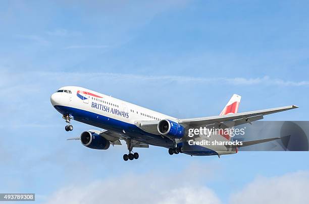 british airways boeing 767-300 - british airways stock pictures, royalty-free photos & images