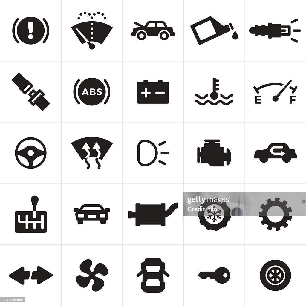 Coche y automoción iconos y símbolos