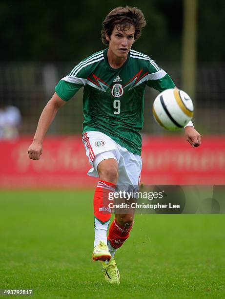 Carlos Fierro Guerrero of Mexico during the Toulon Tournament Group A match between France and Mexico at the Stade Louis Hon on May 25, 2014 in...