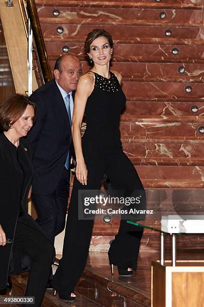 Queen Letizia of Spain attends the "XXIV Musical Week" closing concert at the Principe Felipe Auditorium during the "Princess of Asturias 2015 Awards...