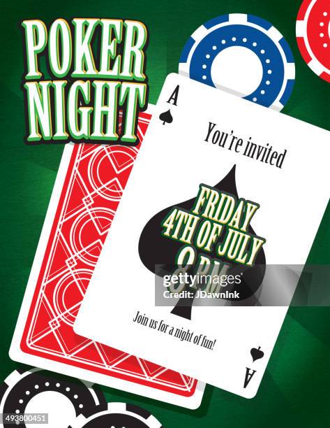 illustrations, cliparts, dessins animés et icônes de soirée de poker et cartes invitation modèle de conception partie nuit - casino party invitation