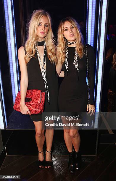 Diana Vickers and Kara Rose Marshall attend Seventh Man Magazine's fifth birthday and issue 10 launch party at Tape London on October 22, 2015 in...