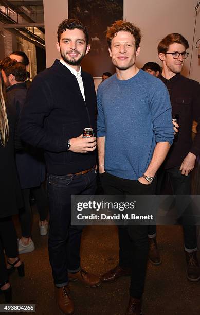 Michael Fox and James Norton attend Whistles Men 1st birthday celebrations at Protein Galleries on October 22, 2015 in London, England.