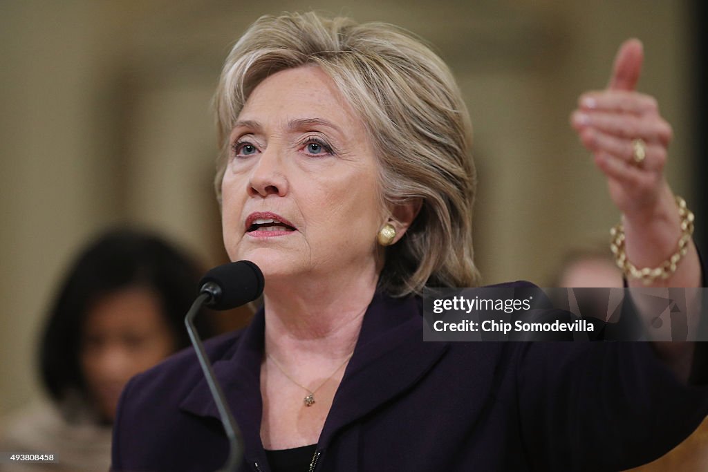 Hillary Clinton Testifies Before House Select Committee On Benghazi Attacks