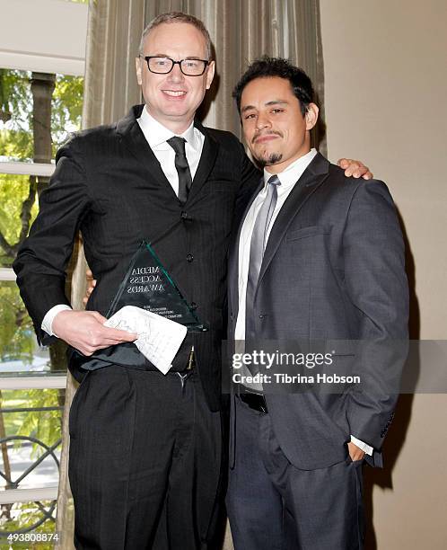 Wash Westmoreland and Jesse Garcia attend the 2015 Media Access Awards at Four Seasons Hotel Los Angeles at Beverly Hills on October 22, 2015 in Los...