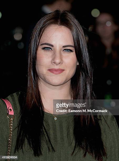 Kat Shoob attends the World Premiere of "Jumpers For Goalposts" at Odeon Leicester Square on October 22, 2015 in London, England.