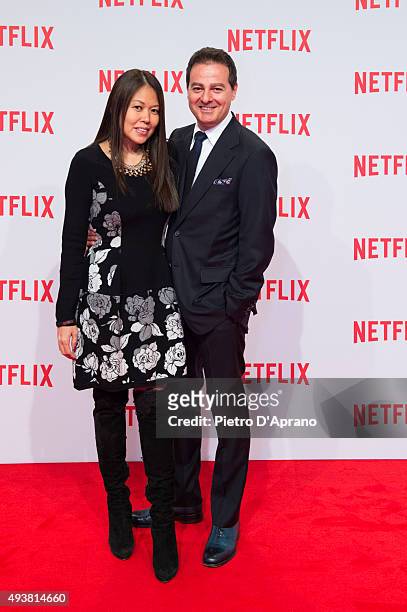 Iginio Straffi attends the red carpet for the Netflix launch at Palazzo Del Ghiaccio on October 22, 2015 in Milan, Italy.