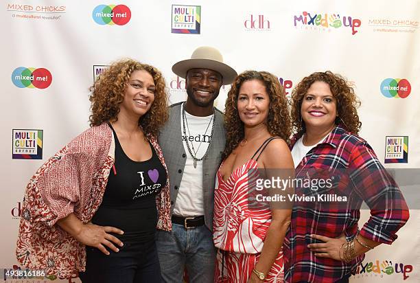 Co-founder of Mixed Chicks Kim Etheredge, actor Taye Diggs, co-founder of Mixed Chicks Wendi Kaaya and fashion designer Sonia Smith-Kang attend the...