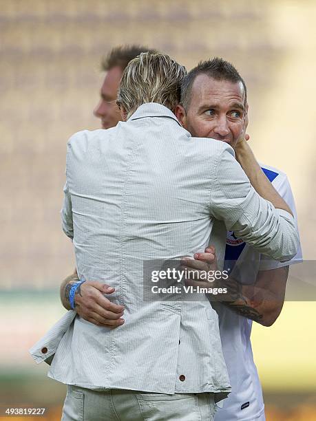 Anatoliy Tymoshchuck of Team Fernando Ricksen, Fernando Ricksen of Team Fernando Ricksen during the Fernando Ricksen benefit game on May 25, 2014 at...