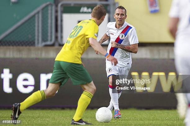 Bob Vankan of Fortuna Sittard, Fernando Ricksen of Team Fernando Ricksen during the Fernando Ricksen benefit game on May 25, 2014 at the Trendwork...