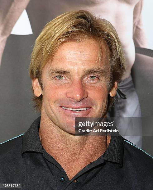 Professional surfer Laird Hamilton attends the launch of his clothing line Laird Apparel by Laird Hamilton at Ron Robinson on October 22, 2015 in...