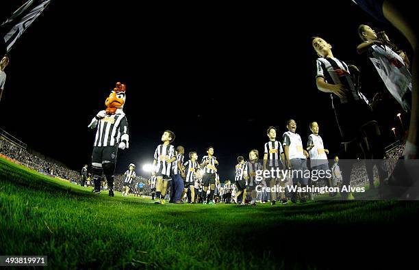 Fans of Atletico MG in action during a match between Atletico MG and Criciuma as part of Brasileirao Series A 2014 at Joao Lamego Stadium on May 25,...