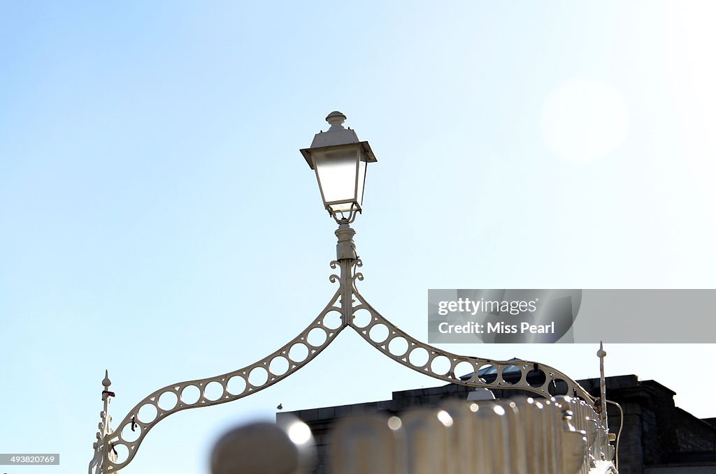 View of the Ha'penny Bridge in Dublin