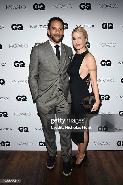 Former NFL player Ryan Nece and Willa Ford attend the GQ Gentlemen's Fund cocktail reception + awards ceremony at The Gent on October 22, 2015 in New...