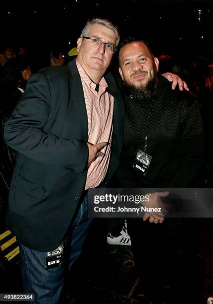 Steven J. Reisman and Founder and CEO of Rap Radar, Elliot Wilson attend Power 105.1s Powerhouse 2015 at the Barclays Center on October 22, 2015 in...