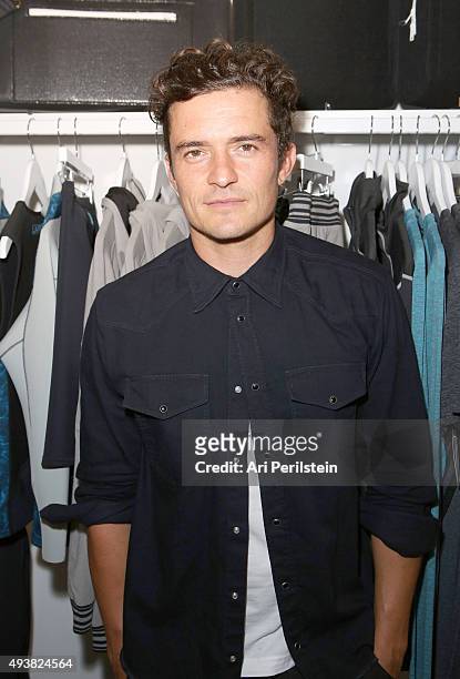Actor Orlando Bloom attends the launch of Laird Apparel by Laird Hamiltonat Ron Robinson on October 22, 2015 in Santa Monica, California.