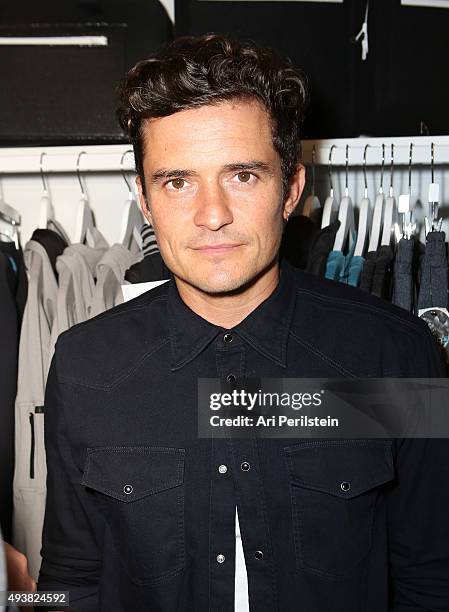 Actor Orlando Bloom attends the launch of Laird Apparel by Laird Hamilton at Ron Robinson on October 22, 2015 in Santa Monica, California.