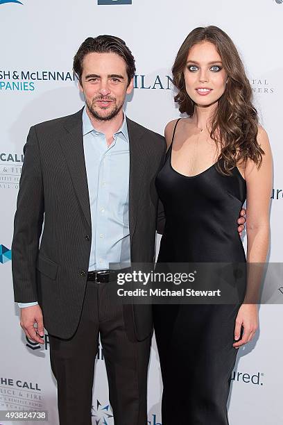 Actor Vincent Piazza and model Emily DiDonato attend the Answer the Call Gala at Waldorf Astoria Hotel on October 22, 2015 in New York City.