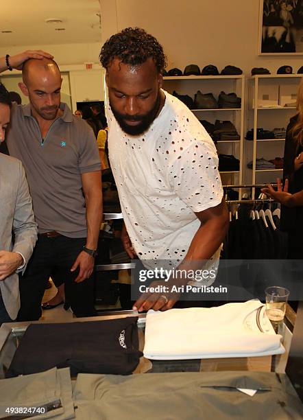 Professional basketball player Baron Davis attends the launch of Laird Apparel by Laird Hamilton at Ron Robinson on October 22, 2015 in Santa Monica,...