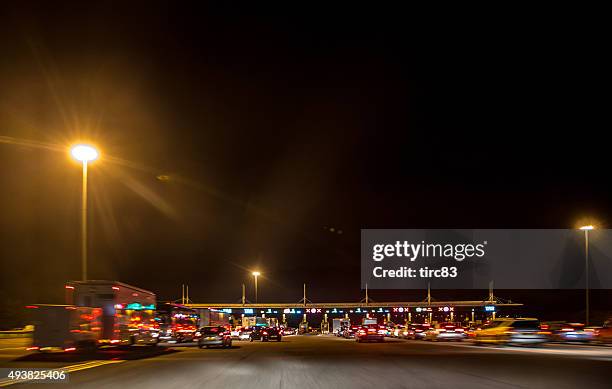 toll booth plaza on the westbound severn bridge - courtyard stock pictures, royalty-free photos & images